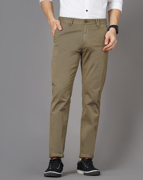 Buy British Club Men Brown Regular Fit Solid Regular Trousers - Trousers  for Men 7468466 | Myntra