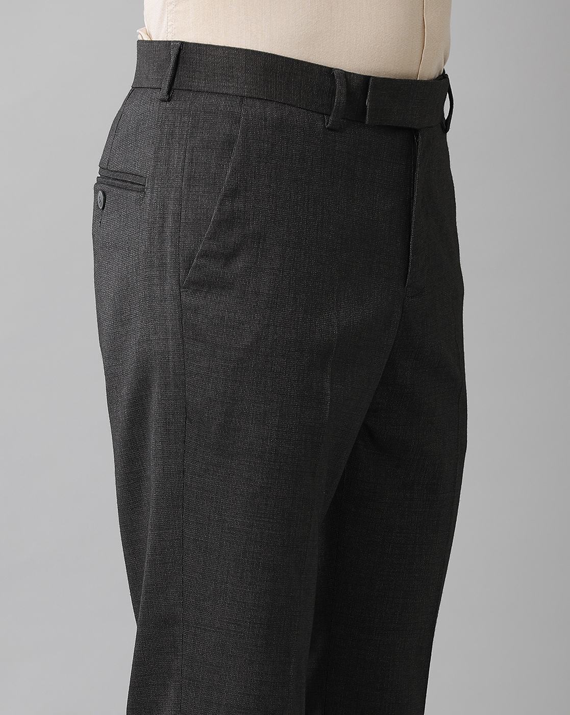 Charcoal Regular Fit Wool Blend Trousers | Autograph | M&S