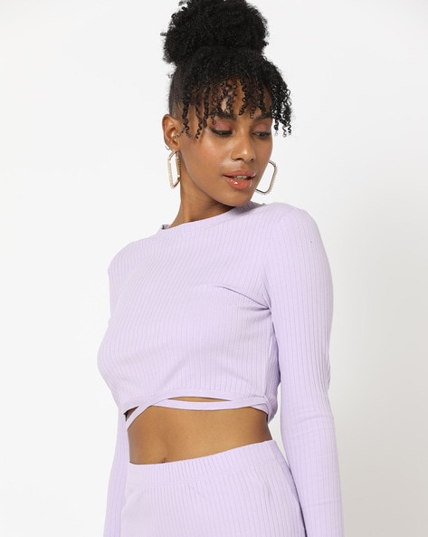 Ribbed Round-Neck Top