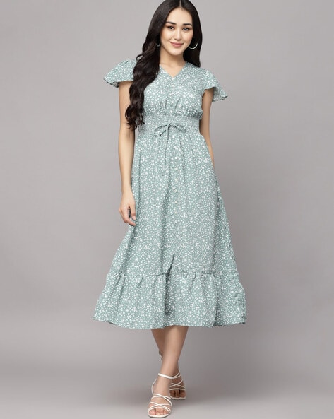 Sample Sale mint green Frill dress 6-9yrs – Kulreeti®