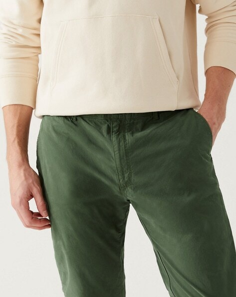 Buy Marks  Spencer Slim Fit Half Elasticated Waist Trousers T176121SLIGHT  Blue 30 at Amazonin