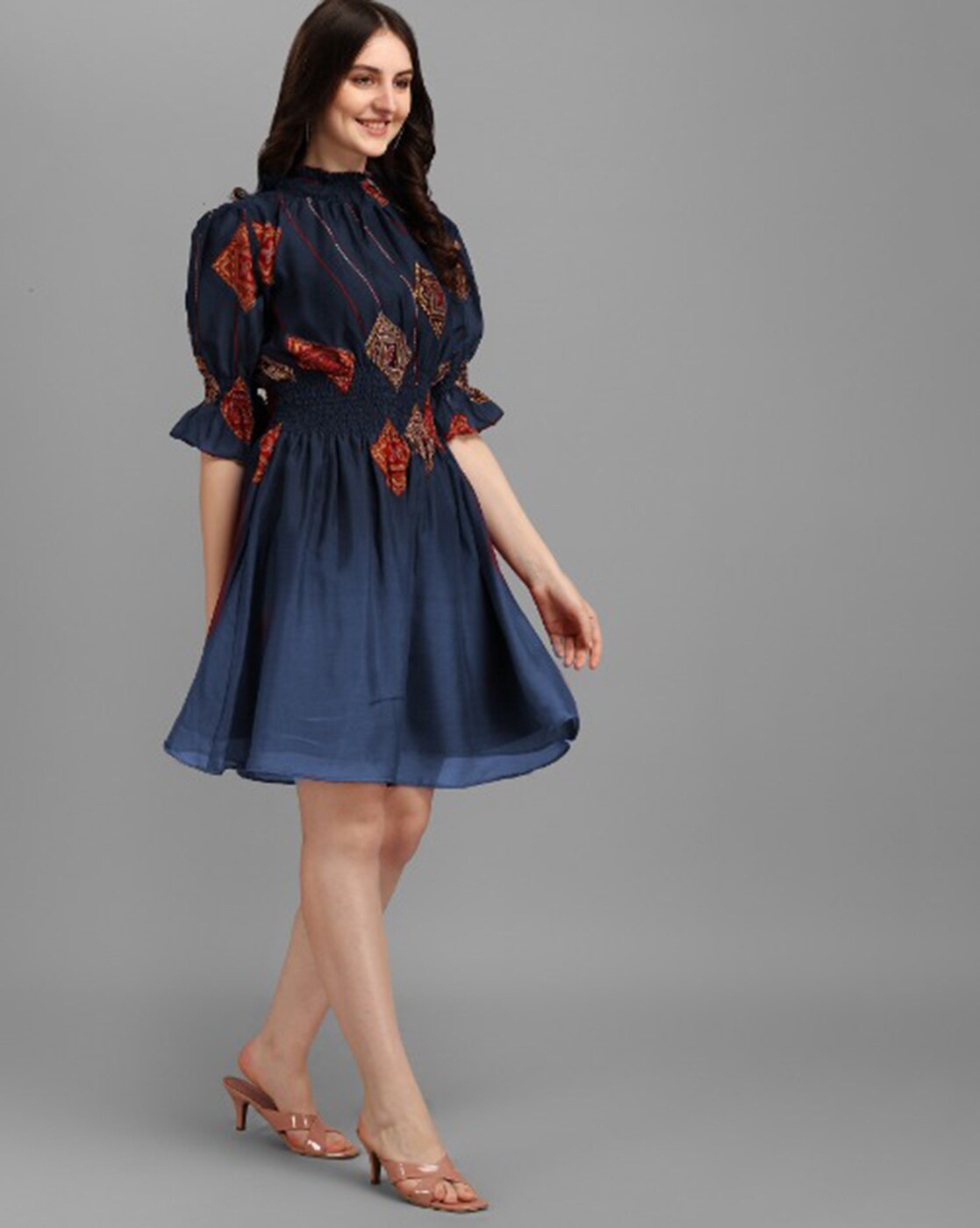 Buy Blue Dresses for Women by Hetvi Creation Online