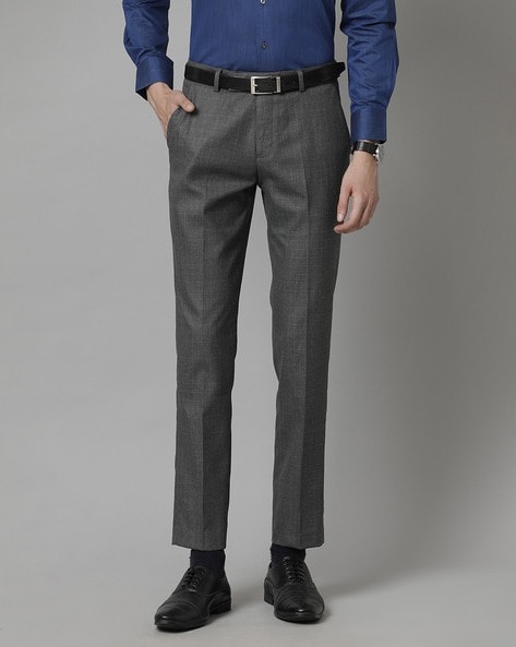 Buy Arrow Dark Grey Slim Fit Checks Trousers for Mens Online @ Tata CLiQ-vachngandaiphat.com.vn