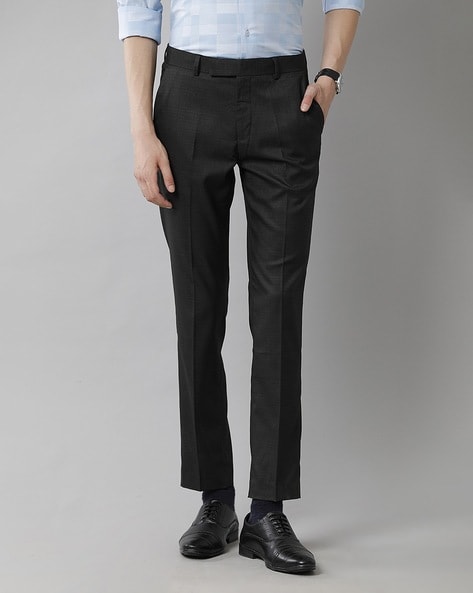Checked Wool Trousers Dark Grey – Gabucci-vachngandaiphat.com.vn