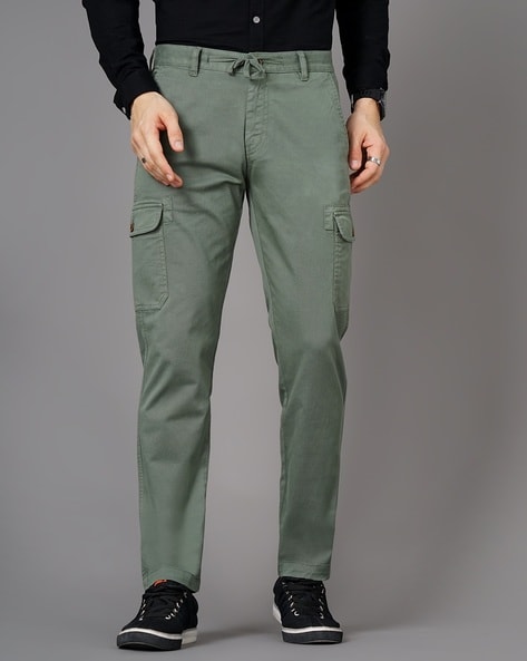 Buy RDSTR Men Olive Green Jogger Fit Cargo Trousers on Myntra   PaisaWapascom