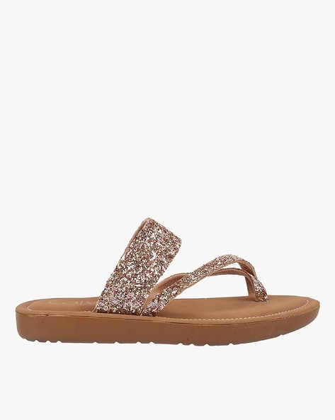 Women Glitter Slip On Sandals