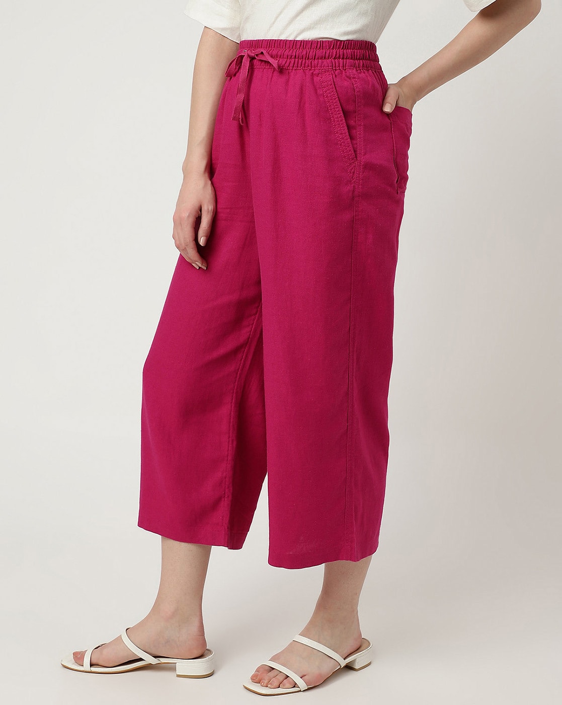 Linnet Drawstring Trousers (Dark Clay Pink) | Bamboo Clothing