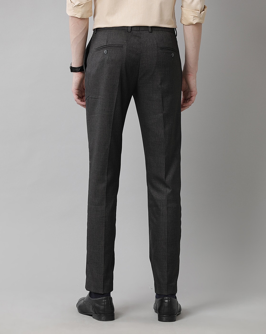 Zegarie Suit Separates Black Solid Men's Dress Pants - Franky Fashion