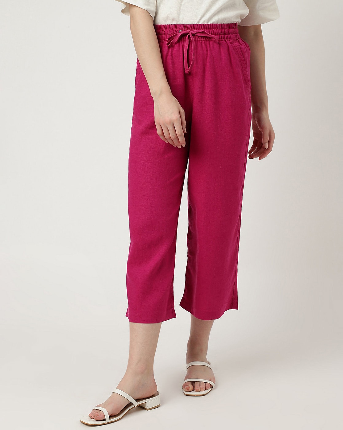 Pocketed Cropped Wide Leg Pants - FINAL SALE - Grace and Lace