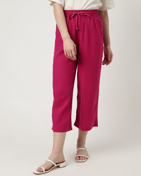 Buy Pink Linen And Hand Block Shirt & Pant Set For Women by Missprint  Online at Aza Fashions.