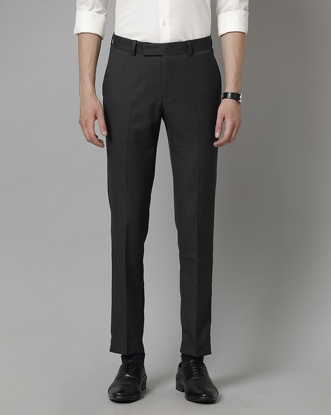 Premium Navy Regular Fit Suspender Ready Formal & Business Pants