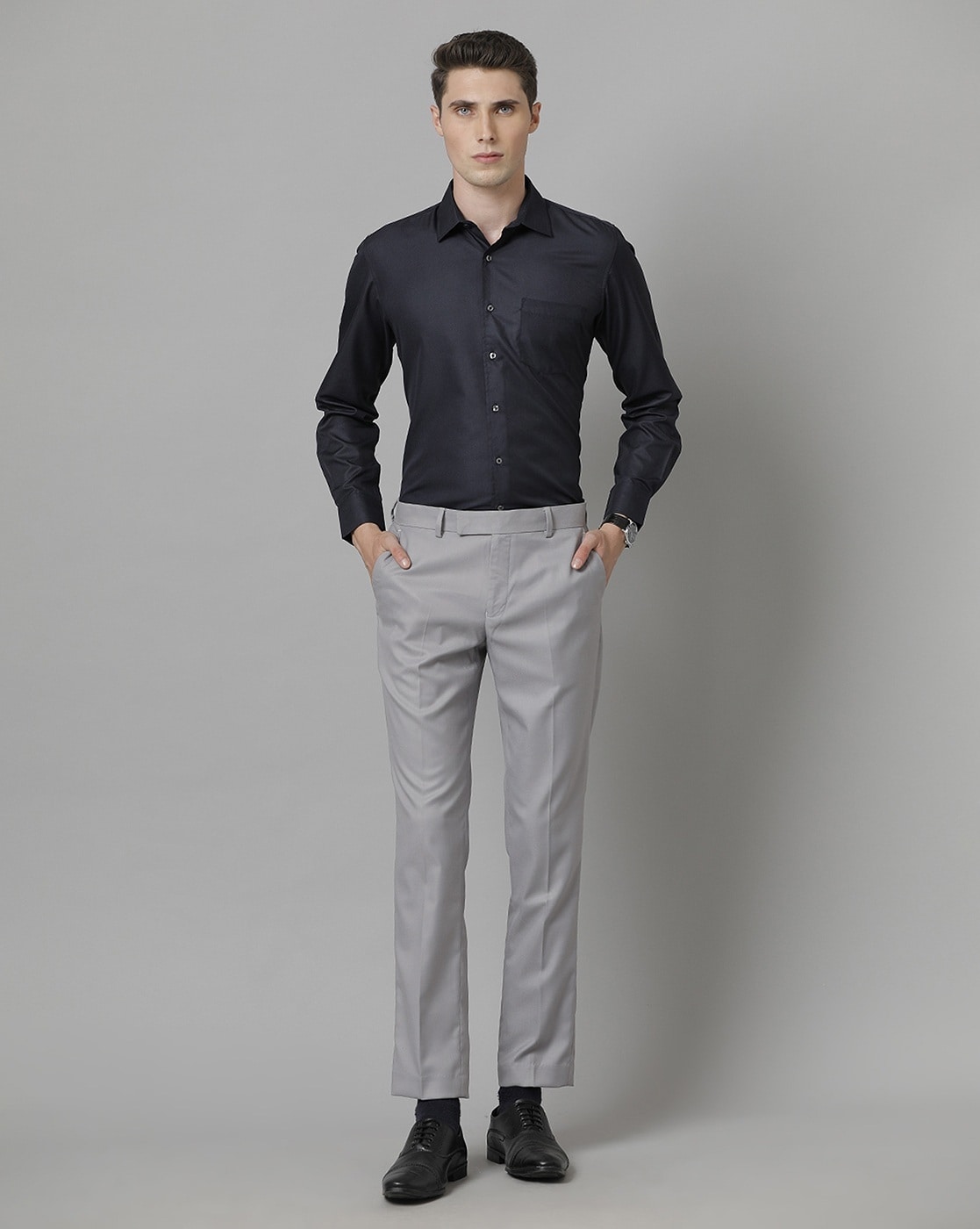 Buy Grey Shirts for Men by Jansons Online | Ajio.com