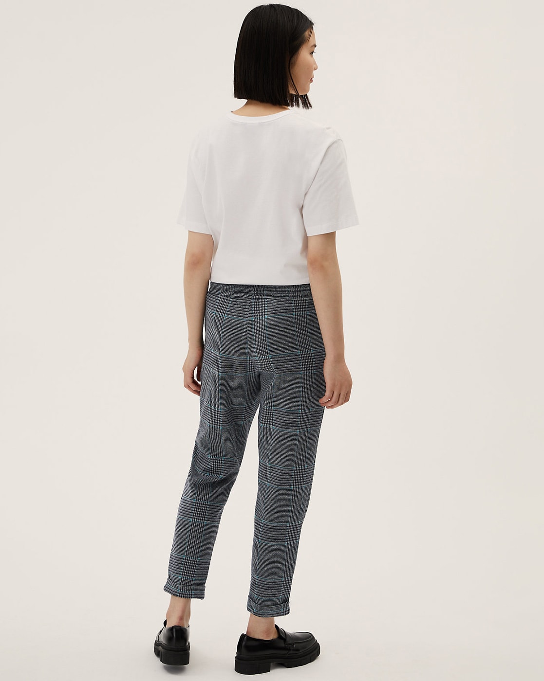 Only Petite check trousers with tie waist | ASOS