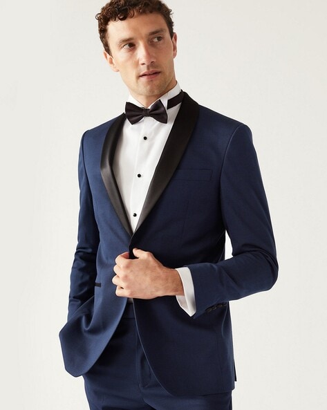 Mens blue tuxedo on sale jacket