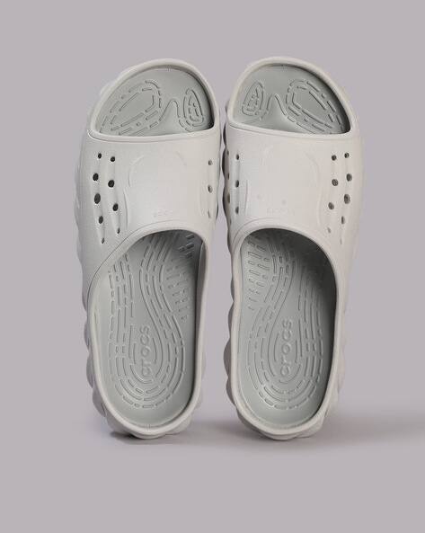 Men Perforated Slides with Textured Footbed