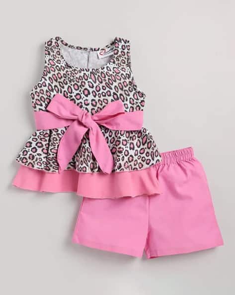 Animal Print Shorts Top Set