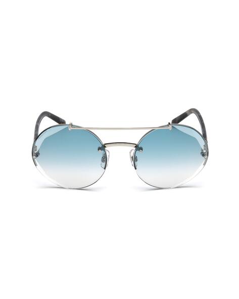 Half Rim Circular Sunglasses