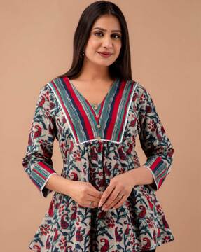 Summer cotton Short kurti  Frock fashion, Stylish dresses for