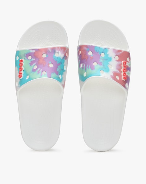 Girls tie dye discount slides