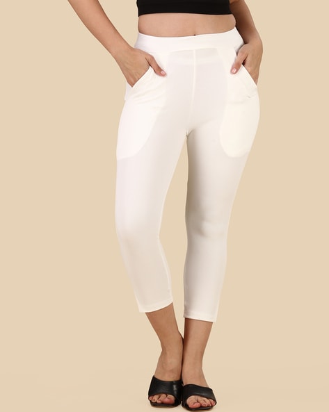 TOMEEK Women Capri Cropped Trousers Elasticated India | Ubuy