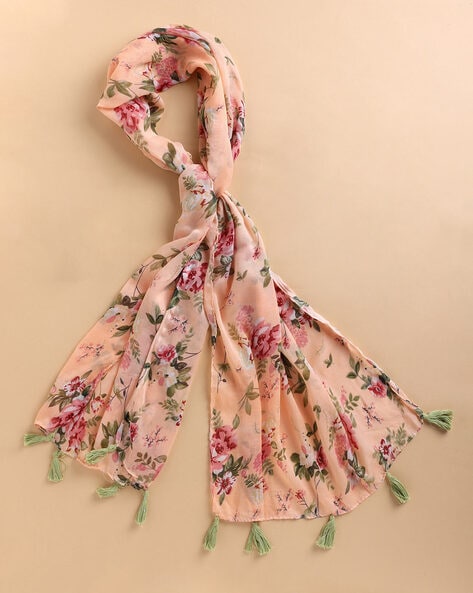 Women Floral Print Chiffon Stole Price in India