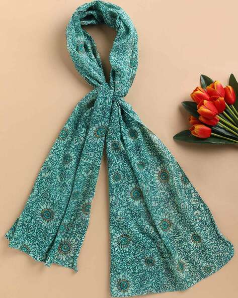 Women Floral Print Chiffon Stole Price in India
