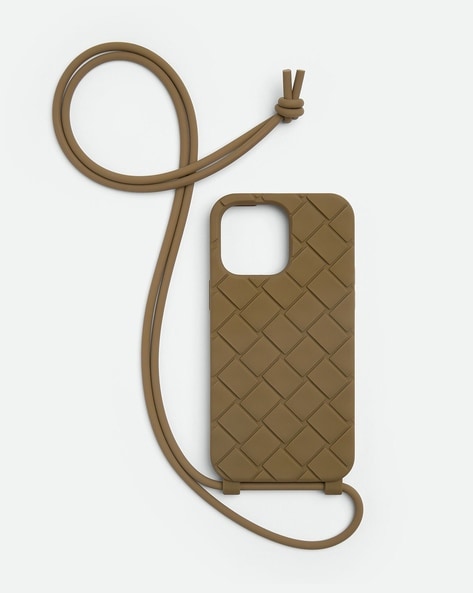 Buy BOTTEGA VENETA iPhone 14 Pro Max Case On Strap | Grey Color 