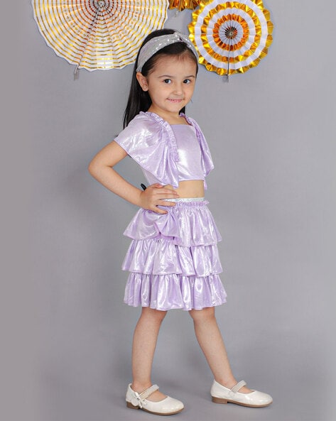 Mamnoon Solid Girls Pleated Purple Skirt - Buy Mamnoon Solid Girls Pleated  Purple Skirt Online at Best Prices in India | Flipkart.com