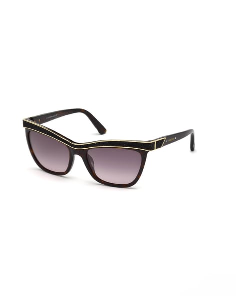 Sunglasses, Cat-eye shape, SK7003, Green | Swarovski