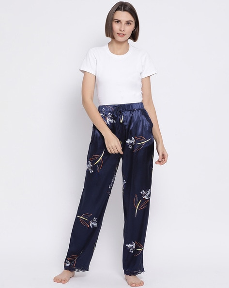 Floral Print Pyjamas with Elasticated Waist