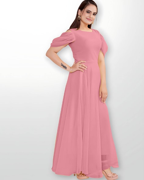 One Simple Gown - Peach Color Long Sleeve Lace Zipper... | Facebook-mncb.edu.vn