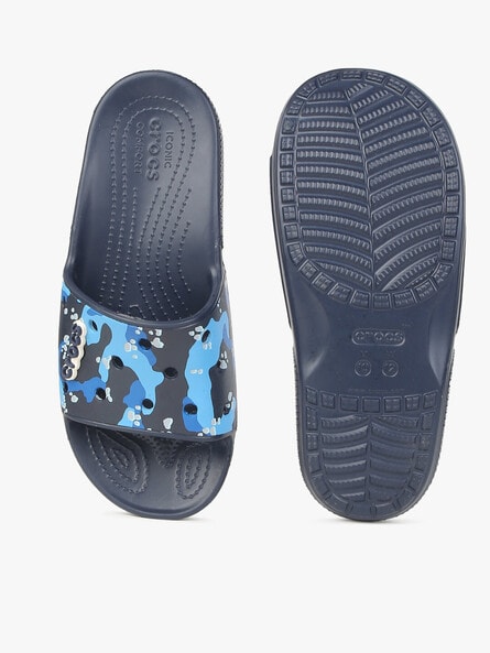 Blue camo nike online slides