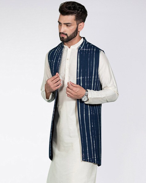 Nehru jacket hot sale with tie