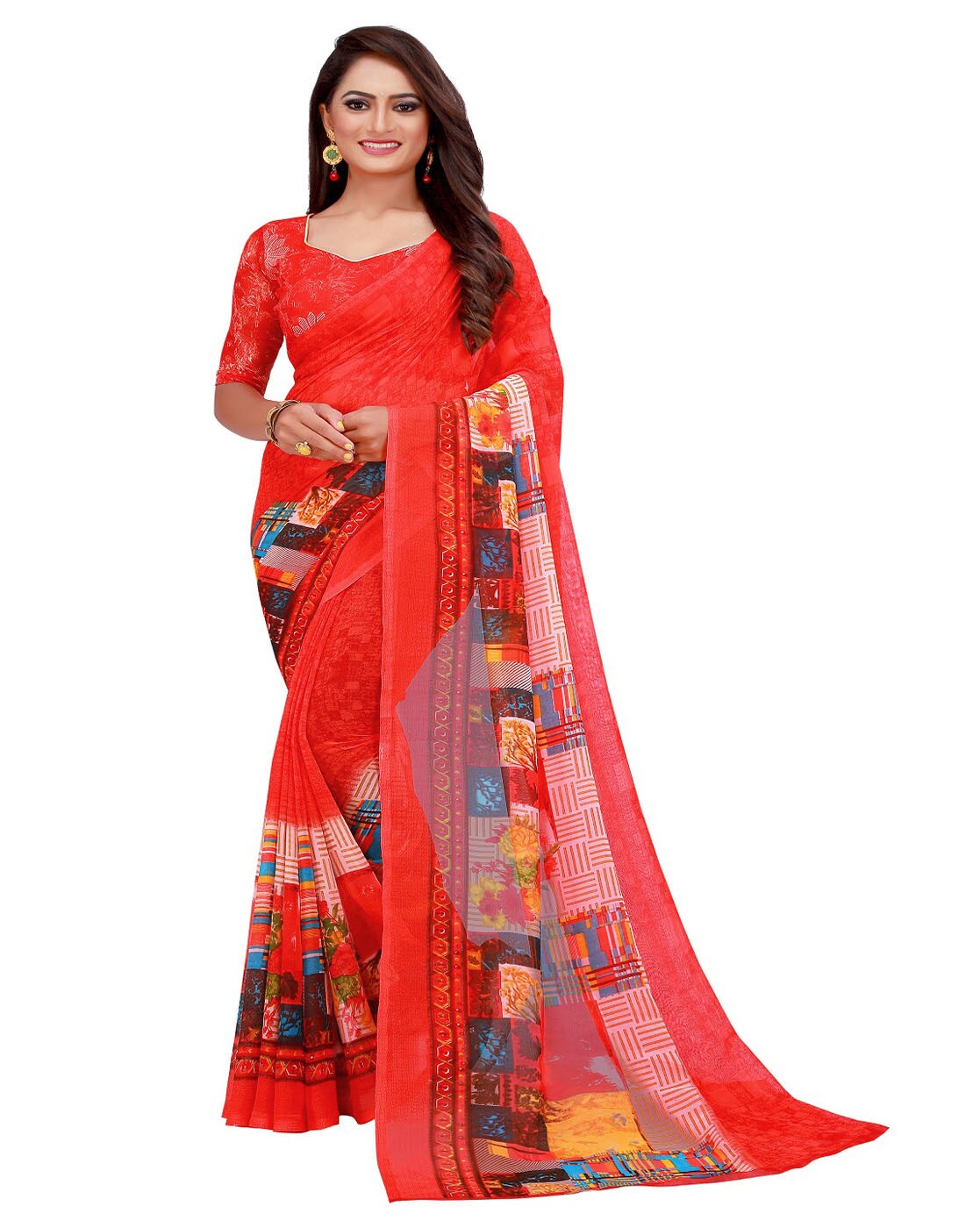 Buy Sarees Below 500 Cotton Silk Saree With Blouse Piece (_Green_Free Size)  at Amazon.in