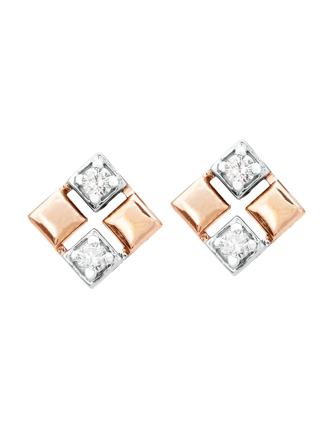 Square Diamond Earrings | Fine Jewelry by Sampat Jewellers Inc.