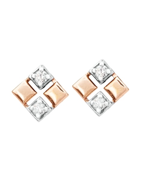 Sonir Party Wear Brilliant Square Diamond Studs Earring, 14 Kt at Rs  54766/pair in New Delhi