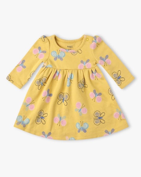 Butterfly Print Cotton Rich Dress