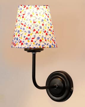 Floral Print Lamp with Iron Base-image-46