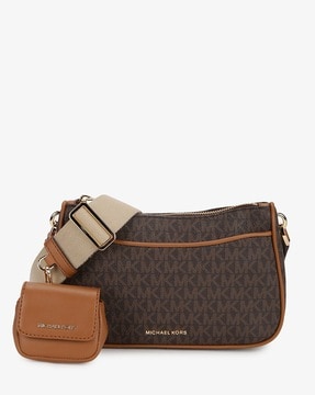 Michael Kors Heather Monogram Crossbody Bag - Brown