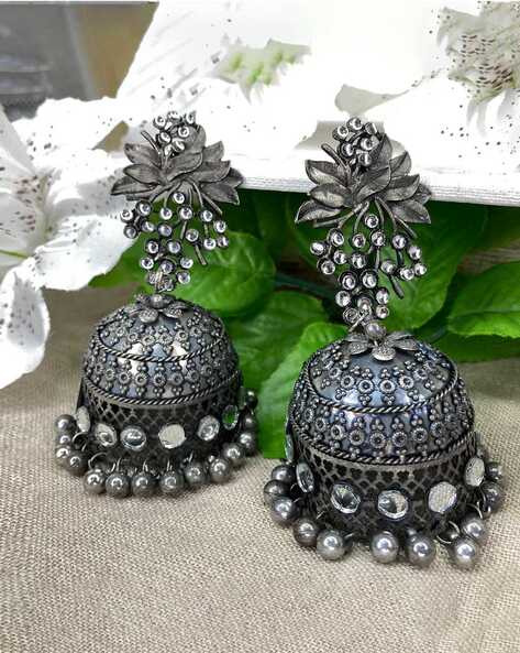 Buy Black Bead Oxidised Earrings Online|Best Prices