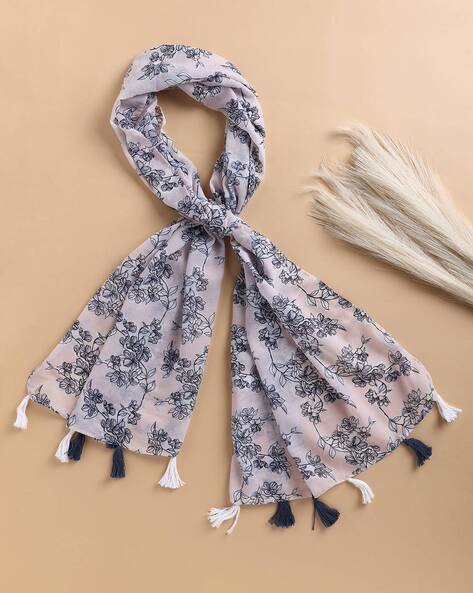 Floral Stole with Tassels Price in India