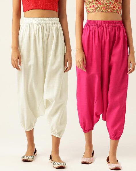 Cotton Skew Collar Crop Tops Harem Pants Outfits in 2023 | Outfits, Harem  pants outfit, Crop tops
