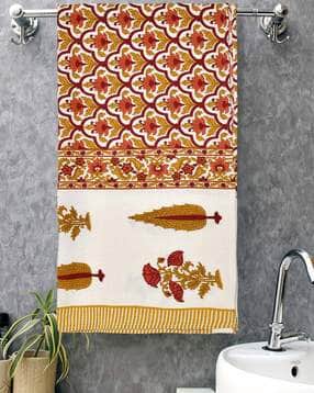 Floral Print Cotton Towel Sets-image-4