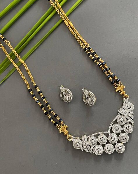 Buy Wholesale Price Fancy New Design One Gram Gold Mangalsutra Pendal  Buti Earrings Mangal sutra Jewellery set