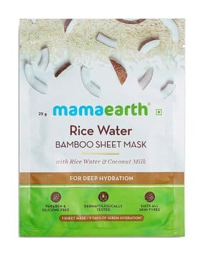 mamaearth Rice Water Bamboo Sheet Mask With Rice Water & Coconut Milk For Deep Hydration-picture-29