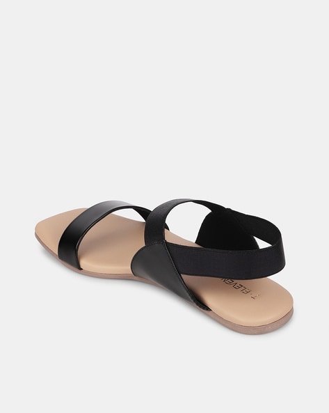 Buy Black Flat Sandals for Women by T.ELEVEN Online Ajio