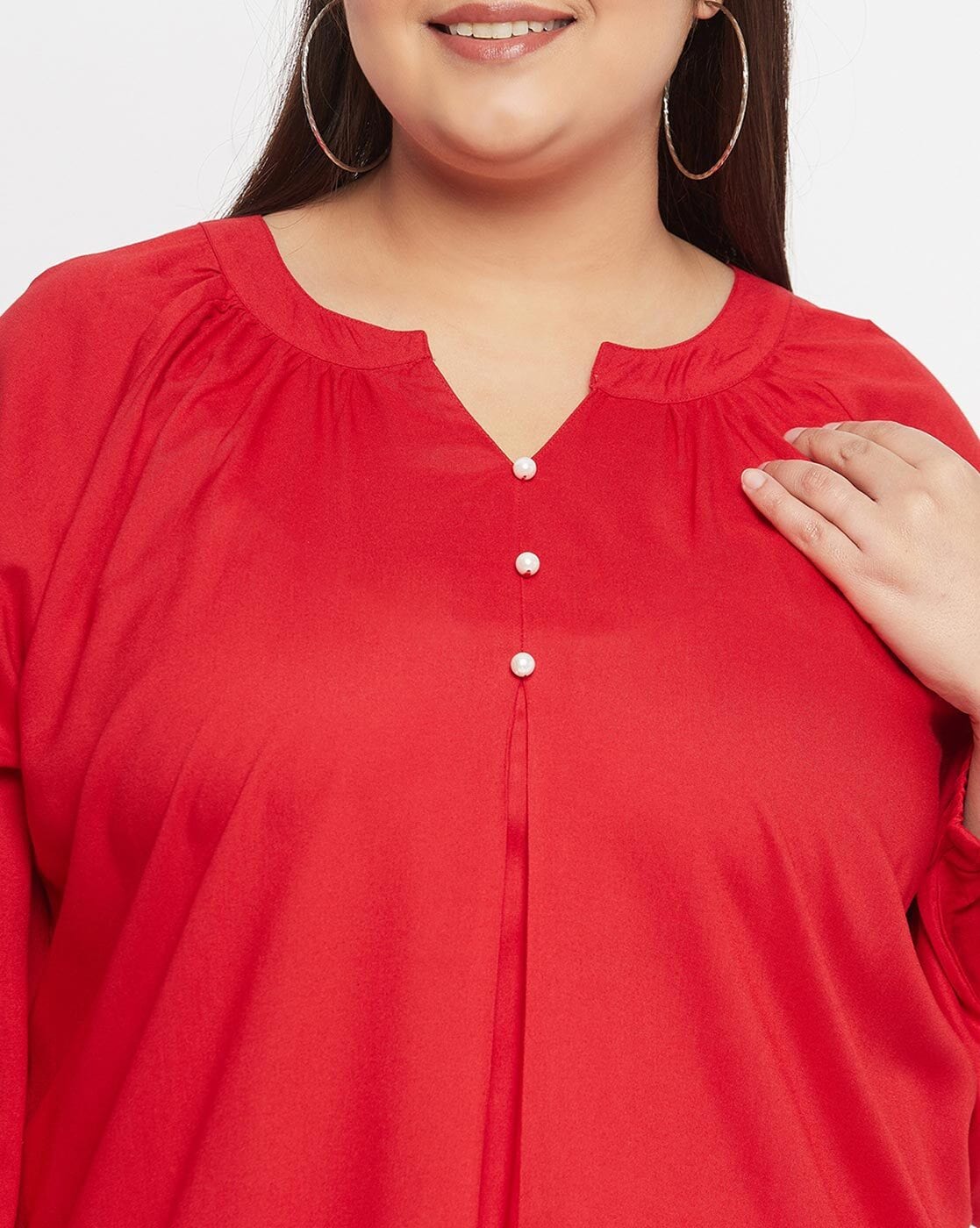 Plus Size Tops For Women 4X V Neck Tee Shirts Colorblock Tunics Wine Red 28W