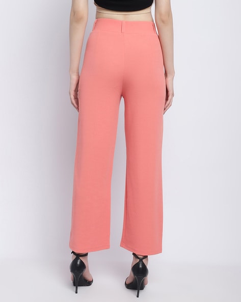 Buy All About You Women Blue Comfort Flared High Rise Parallel Trousers -  Trousers for Women 26660372 | Myntra