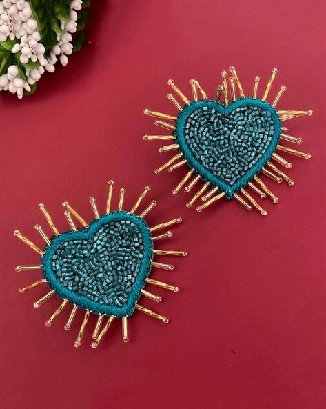 Heart shaped store turquoise earrings