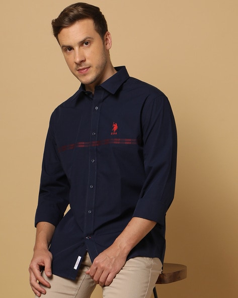 Buy Navy Blue Shirts for Men by U.S. Polo Assn. Online | Ajio.com